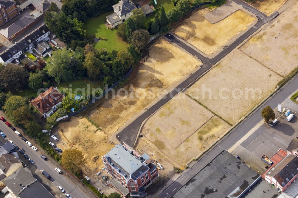 Aerial image Viersen - Construction site with development, foundation, earth and landfill works on street Albertstrasse in Viersen in the state North Rhine-Westphalia, Germany