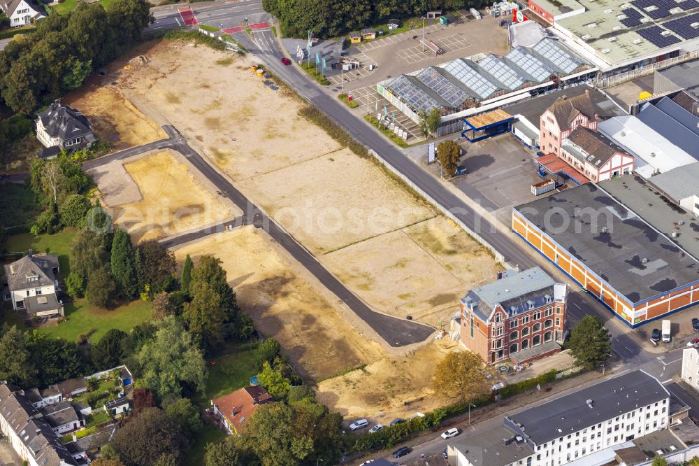 Viersen from the bird's eye view: Construction site with development, foundation, earth and landfill works on street Albertstrasse in Viersen in the state North Rhine-Westphalia, Germany