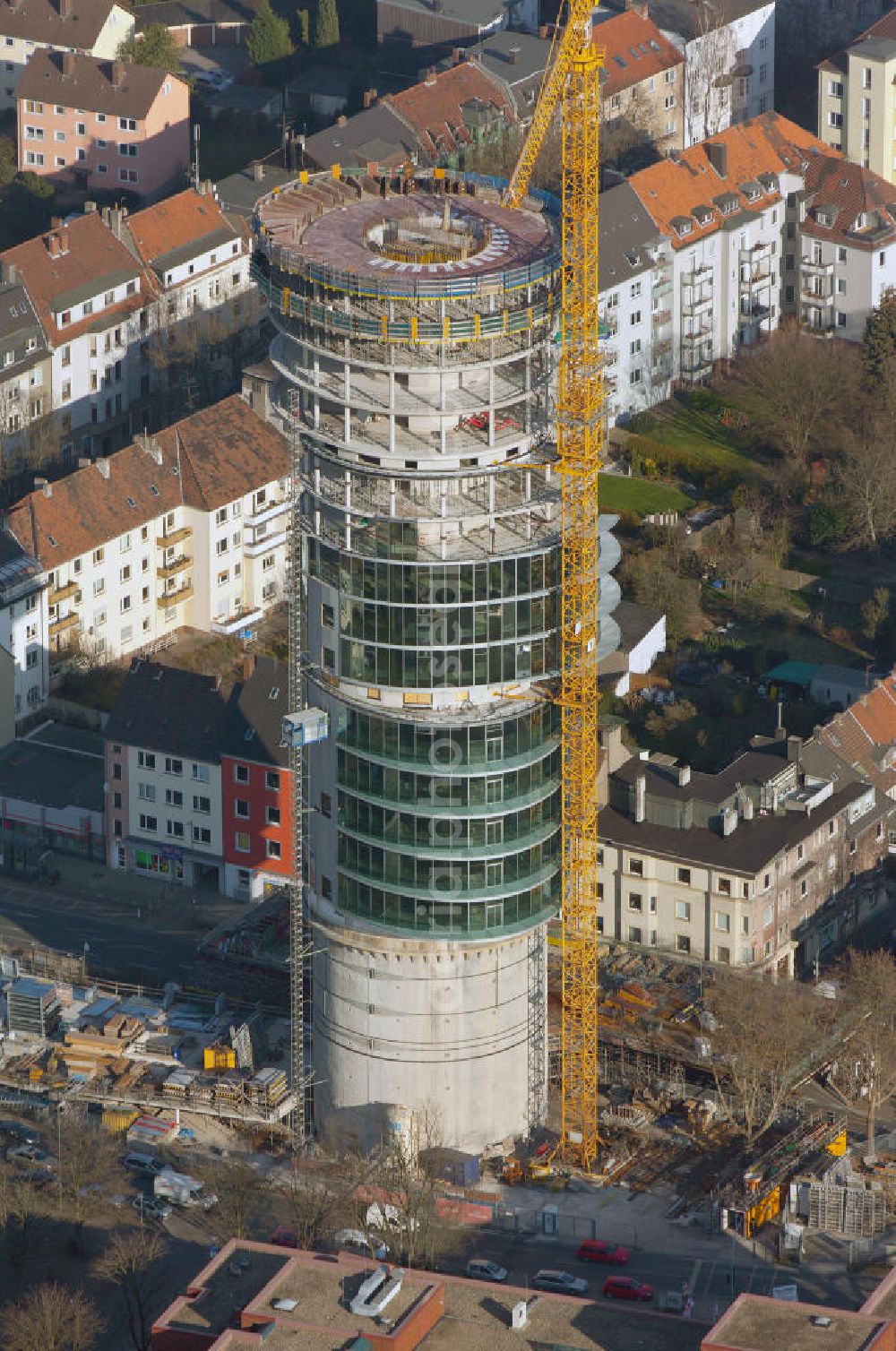 Aerial image Bochum - Construction Site at a former bunker at the University Street in Bochum