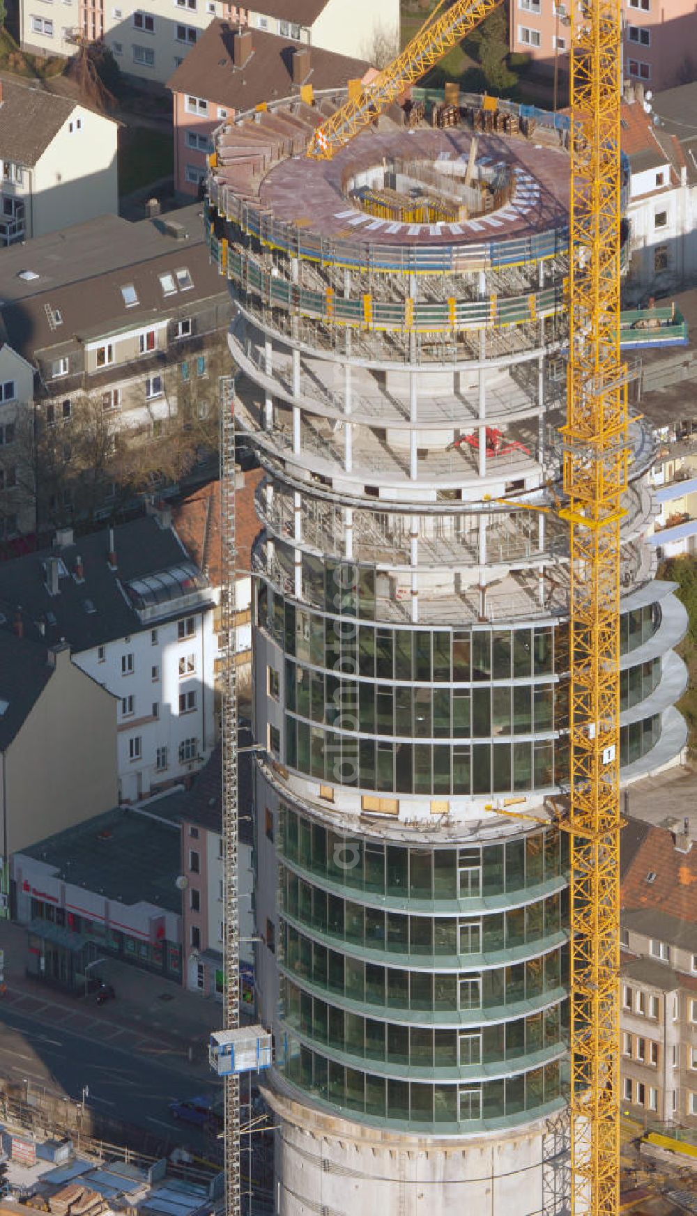 Aerial image Bochum - Construction Site at a former bunker at the University Street in Bochum