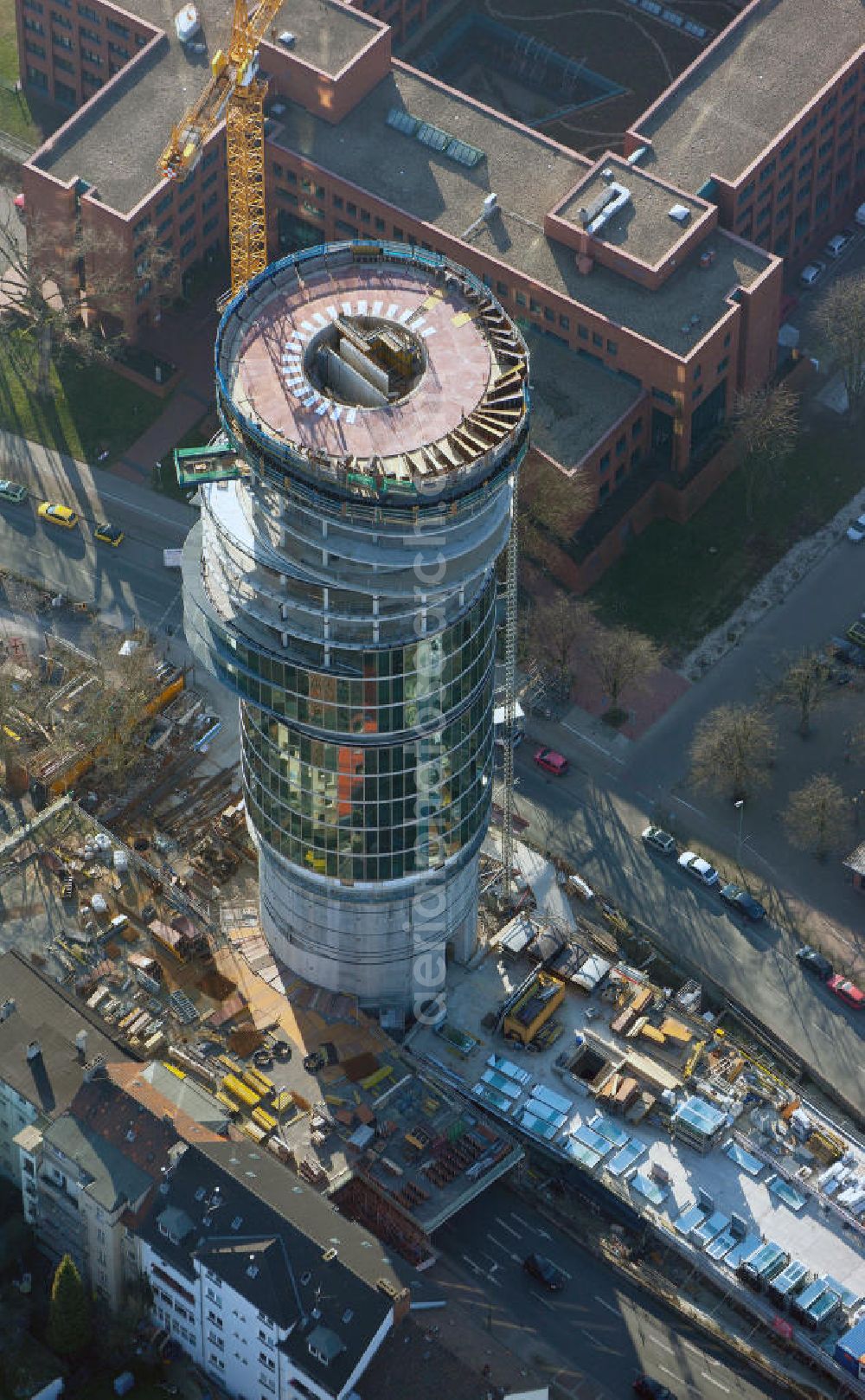 Aerial photograph Bochum - Construction Site at a former bunker at the University Street in Bochum