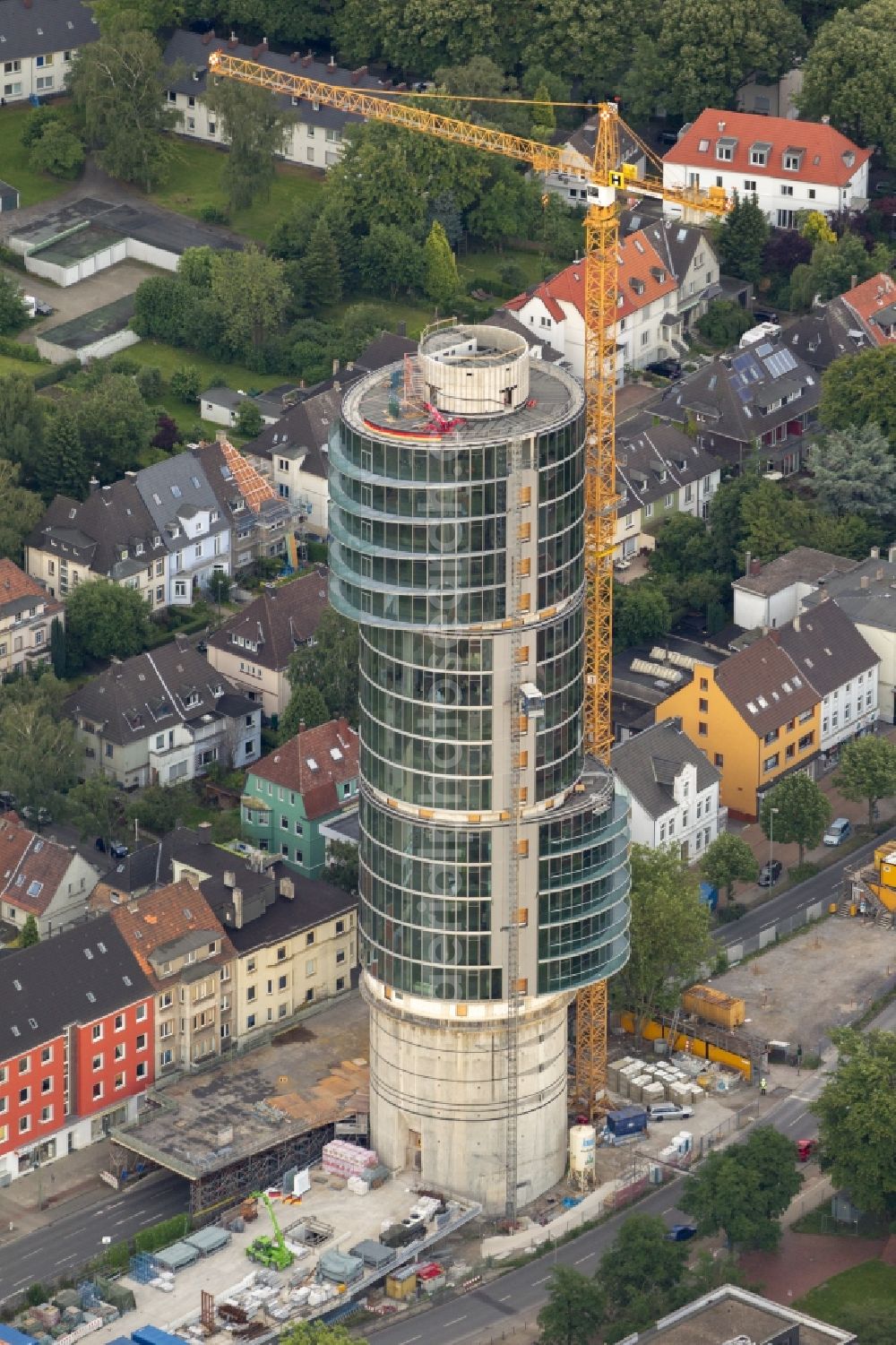 Aerial image Bochum - Construction Site at a former bunker at the University Street in Bochum