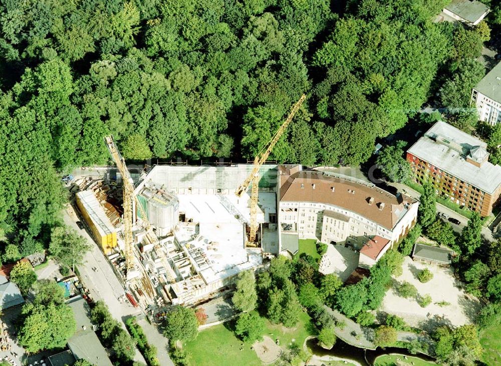 Berlin - Tiergarten from the bird's eye view: Baustelle an der Fasanerieallee (Nähe Siegessäule) im Tiergarten.