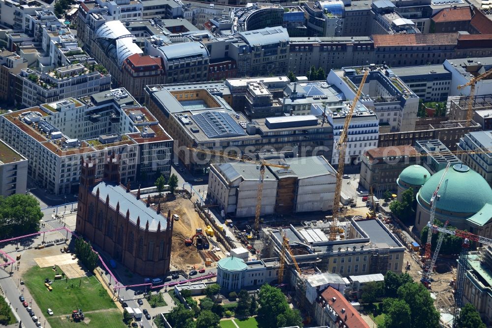 Aerial image Berlin Mitte - Construction site at Friedrichswerder Church in Berlin