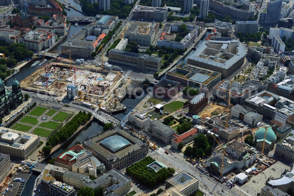 Aerial image Berlin Mitte - Construction site at Friedrichswerder Church in Berlin