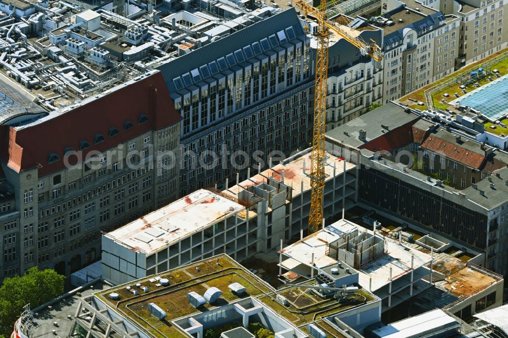 Aerial image Berlin - Building site office building Passauer Strasse in the district Schoeneberg in Berlin, Germany