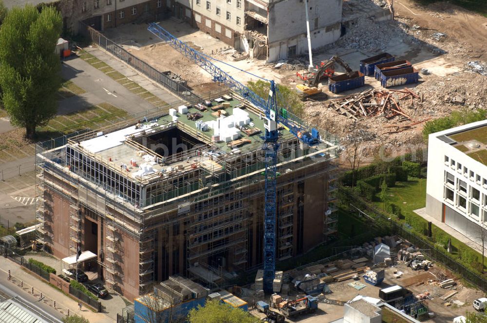 Aerial image Berlin - Construction site of the new build Egyptian embassy in the district Tiergarten