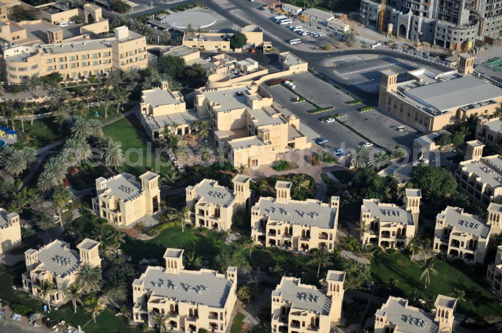 Ras Al Khaimah from above - Construction site of the Al Hamra Village Project in the arab emirate Ras Al Khaimah. The project is realized by the state-owned company Al Hamra Real Estate