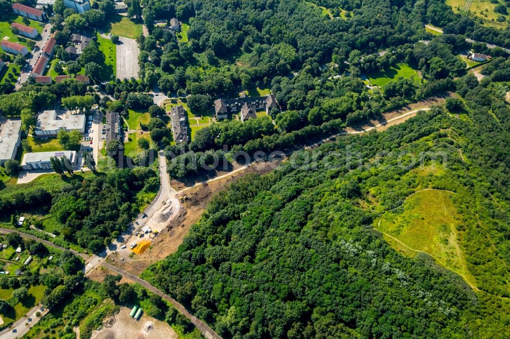 Aerial image Gladbeck - Construction site with Exploration- and earthworks at the Herring Road in Gladbeck in North Rhine-Westphalia