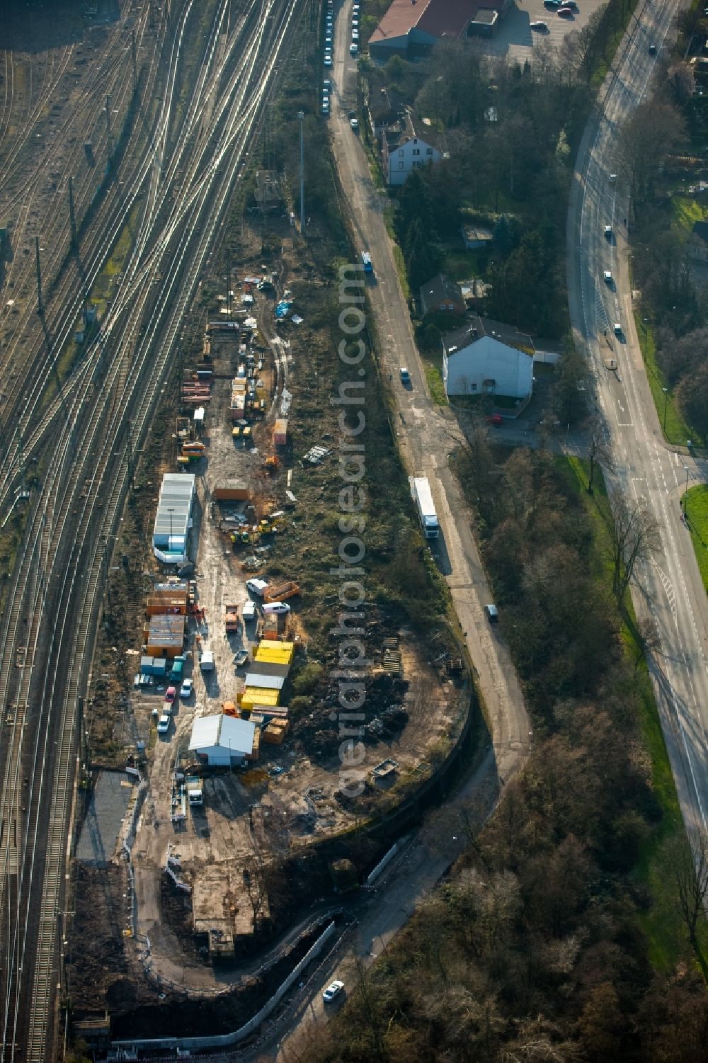 Aerial photograph Herne - Construction site at Herner Strasse in Herne in North Rhine-Westphalia