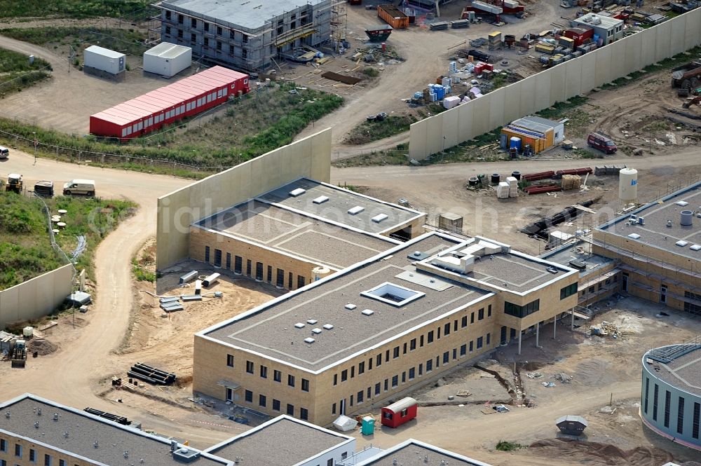 Arnstadt from the bird's eye view: Construction of the Youth Detention Center (JSA) and the Thuringian new youth detention center (prison) in Arnstadt