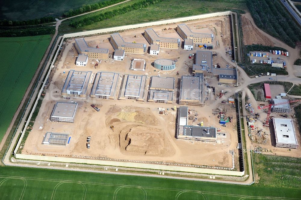 Aerial photograph Arnstadt - Construction of the Youth Detention Center (JSA) and the Thuringian new youth detention center (prison) in Arnstadt