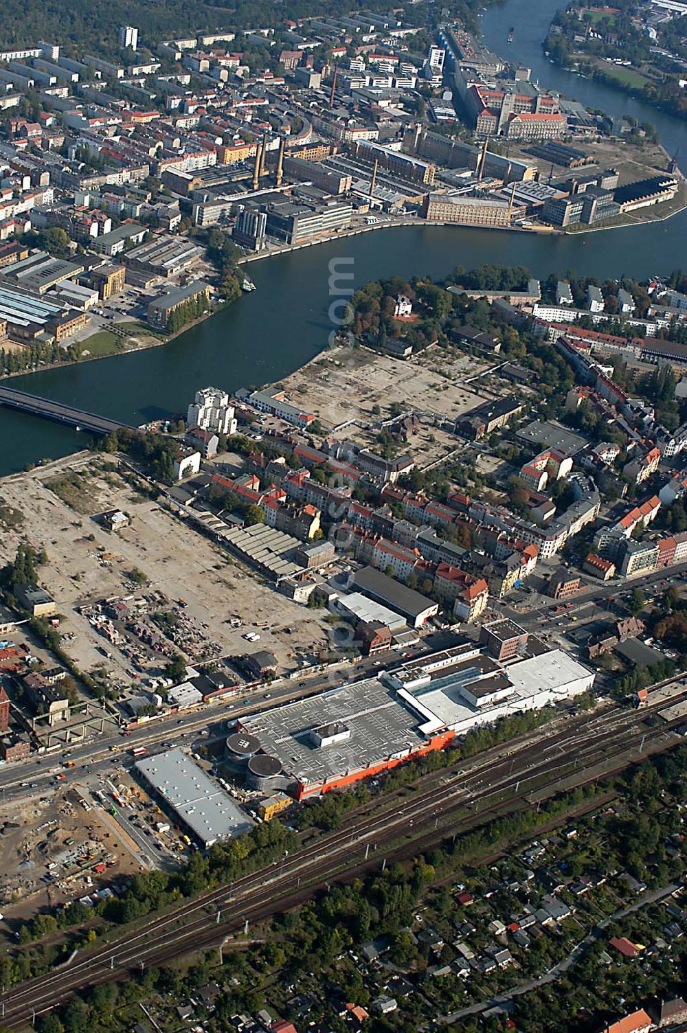 Aerial photograph Berlin / Treptow Niederschöneweide - 