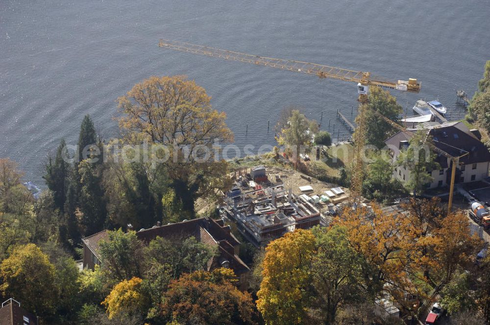 Aerial image Berlin - Blick auf die Baustelle Am Kleinen Wannsee 2 der CONCEPT BAU - PREMIER GmbH, Engeldamm 64b, 10179 Berlin, Tel. +49(0)30 231203 0