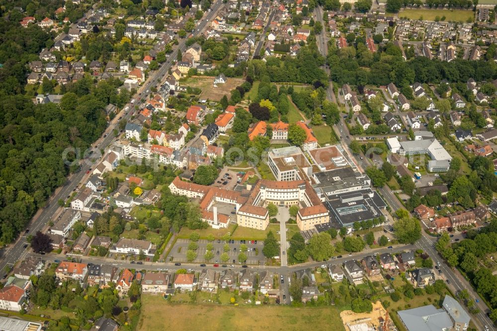 Hamm from above - Hospital grounds of the clinic sankt Marien Hospital in the Knappenstrasse in Hamm in the state North Rhine-Westphalia