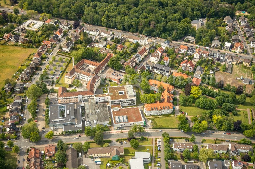 Hamm from above - Hospital grounds of the clinic sankt Marien Hospital in the Knappenstrasse in Hamm in the state North Rhine-Westphalia