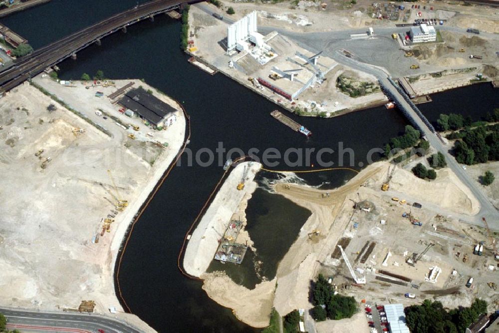 Berlin / Tiergarten from above - Baustelle Lehrter Bahnhof in berlin / Tiergarten 1995