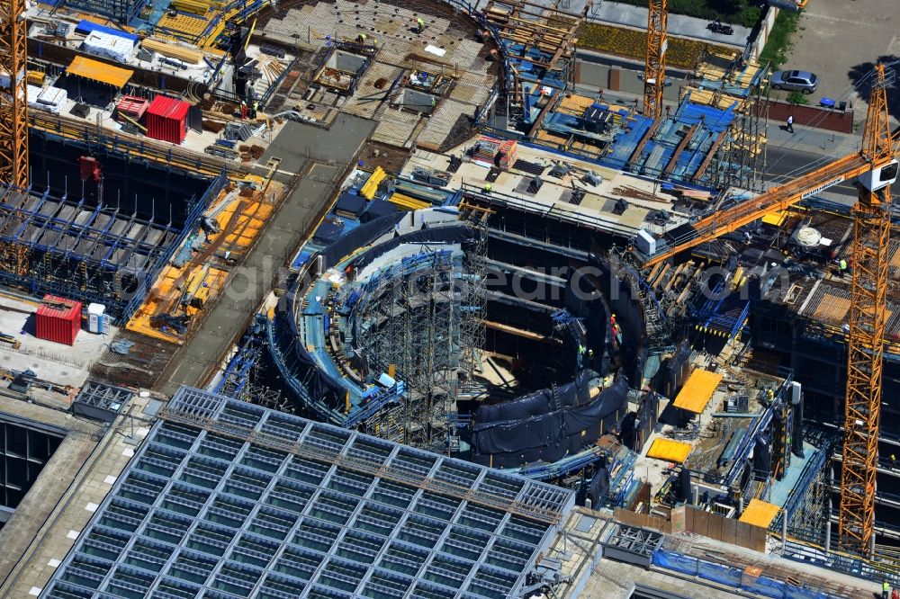 Aerial image Berlin - Extension building site of the government building Marie-Elisabeth-Lüders-Haus in the city centre Berlin