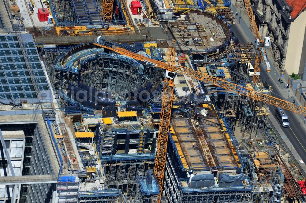 Aerial photograph Berlin - Extension building site of the government building Marie-Elisabeth-Lüders-Haus in the city centre Berlin