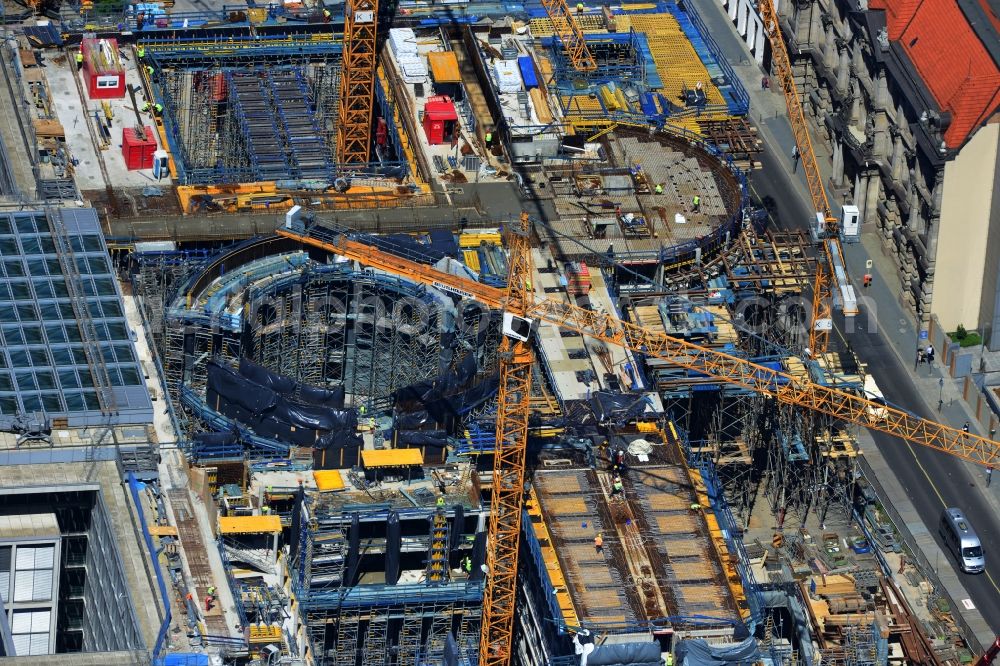 Berlin from above - Extension building site of the government building Marie-Elisabeth-Lüders-Haus in the city centre Berlin