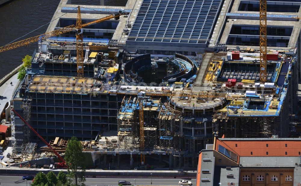 Aerial image Berlin - Extension building site of the government building Marie-Elisabeth-Lüders-Haus in the city centre Berlin