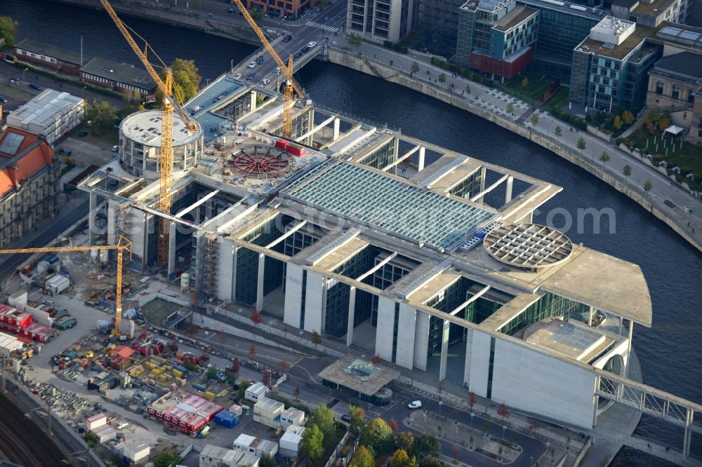 Aerial photograph Berlin - Extension building site of the government building Marie-Elisabeth-Lüders-Haus in the city centre Berlin