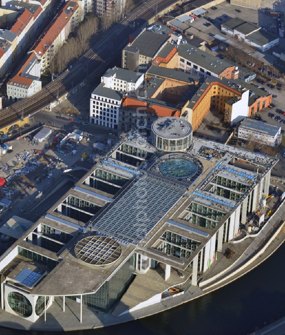 Aerial photograph Berlin - Extension building site of the government building Marie-Elisabeth-Lueders-Haus in the city centre Berlin