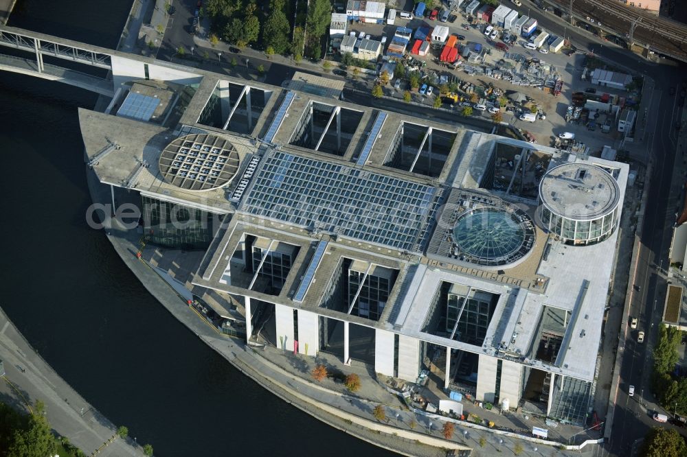 Aerial image Berlin - Extension building site of the government building Marie-Elisabeth-Lueders-Haus in the city centre Berlin