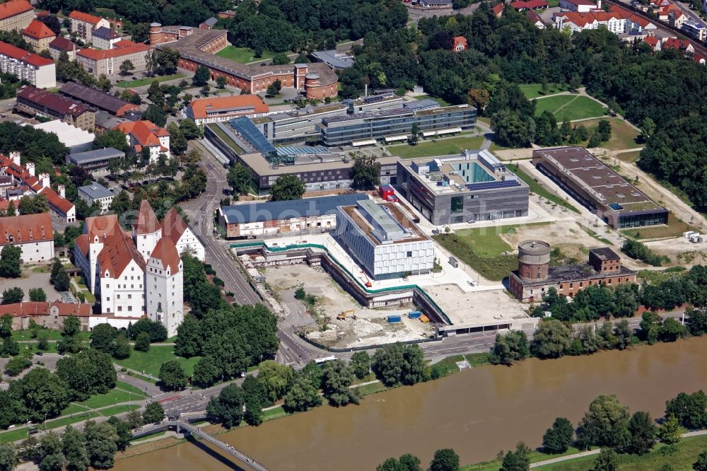 Ingolstadt from the bird's eye view: New construction site the hotel complex on Rossmuehlstrasse in Ingolstadt in the state Bavaria, Germany