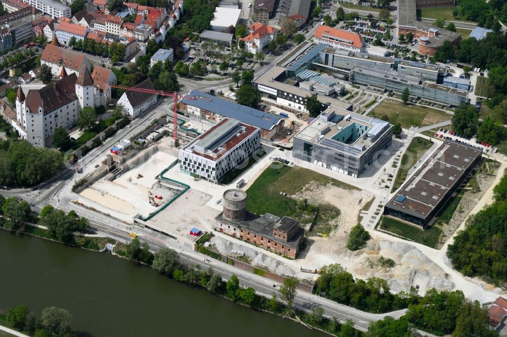 Aerial photograph Ingolstadt - New construction site the hotel complex on Rossmuehlstrasse in Ingolstadt in the state Bavaria, Germany