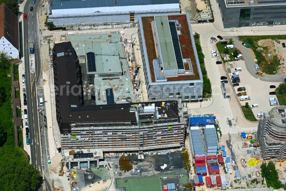 Ingolstadt from the bird's eye view: New construction site the hotel complex on Rossmuehlstrasse in Ingolstadt in the state Bavaria, Germany