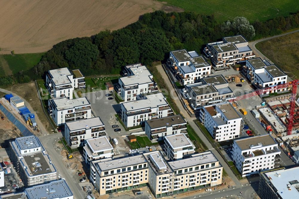 Aerial image Wolfsburg - Residential construction site with multi-family housing development- on the Steimker Gaerten in the district Hellwinkel in Wolfsburg in the state Lower Saxony, Germany