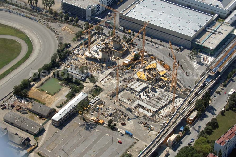 Aerial photograph Wien - Wien 14.07.2007 Blick auf eine Baustelle des Messegeländes Wien.