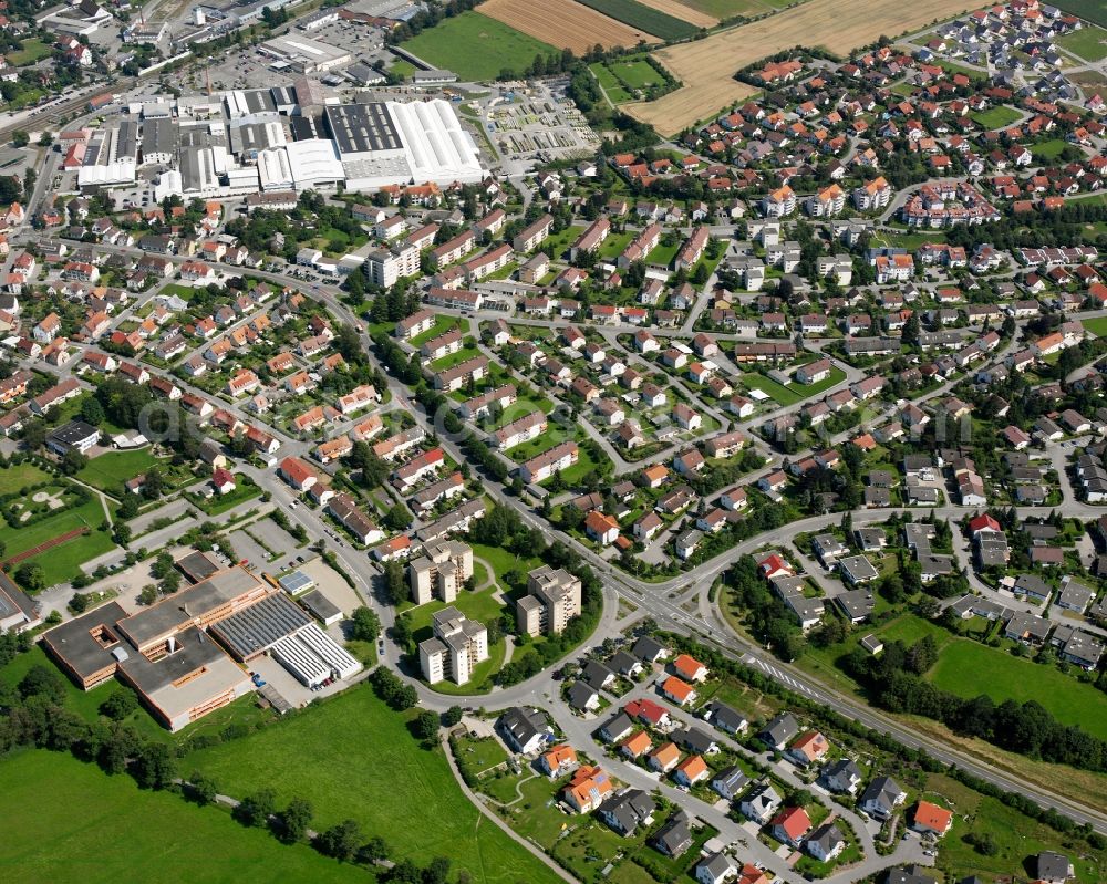 Aerial photograph Bad Saulgau - Residential area construction site of a mixed development with multi-family houses and single-family houses- New building at the in Bad Saulgau in the state Baden-Wuerttemberg, Germany