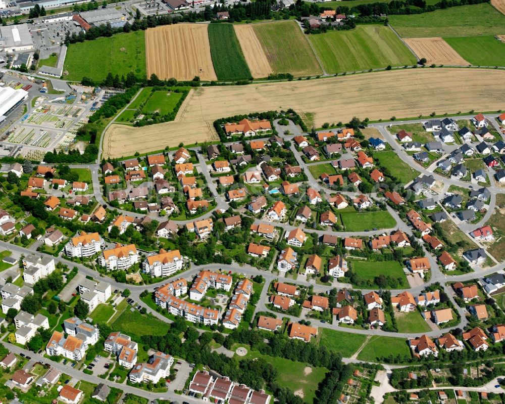 Bogenweiler from above - Residential area construction site of a mixed development with multi-family houses and single-family houses- New building at the in Bogenweiler in the state Baden-Wuerttemberg, Germany