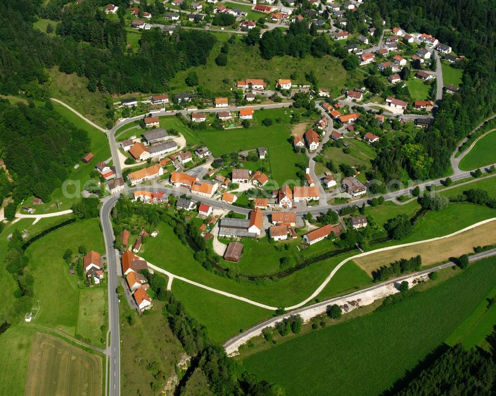 Aerial photograph Bronnen - Residential area construction site of a mixed development with multi-family houses and single-family houses- New building at the in Bronnen in the state Baden-Wuerttemberg, Germany