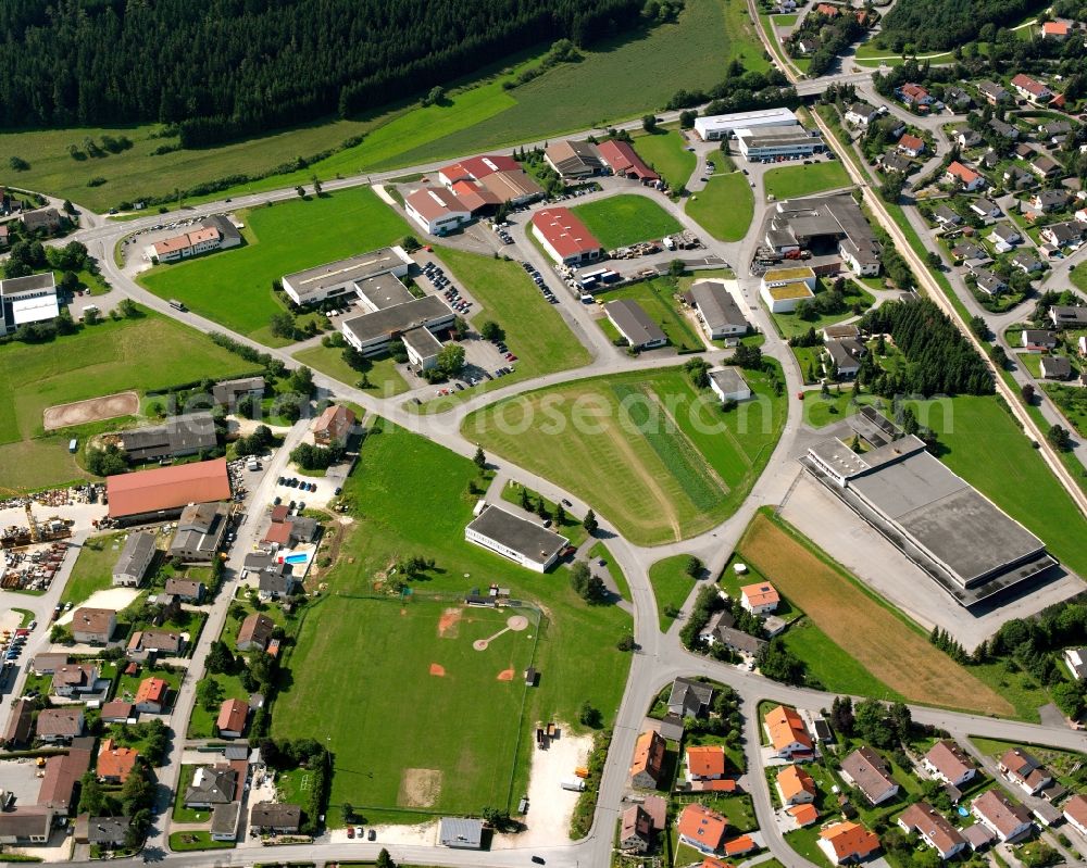 Aerial image Gammertingen - Residential area construction site of a mixed development with multi-family houses and single-family houses- New building at the in Gammertingen in the state Baden-Wuerttemberg, Germany