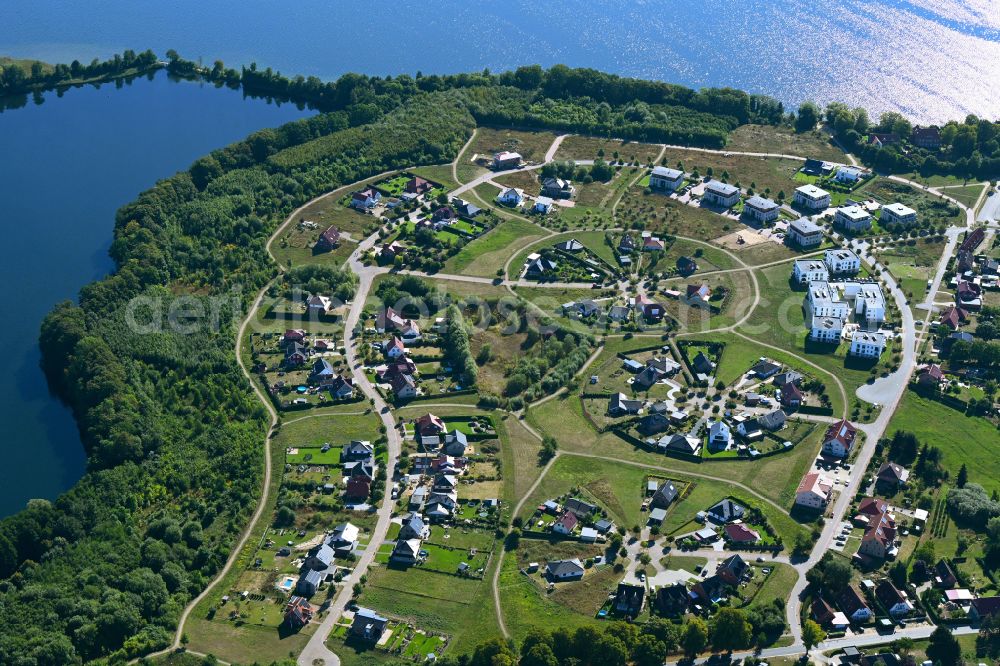 Zarrentin am Schaalsee from the bird's eye view: Residential area construction site of a mixed development with multi-family houses and single-family houses- New building at the Am Kirchsee in Zarrentin am Schaalsee in the state Mecklenburg - Western Pomerania, Germany