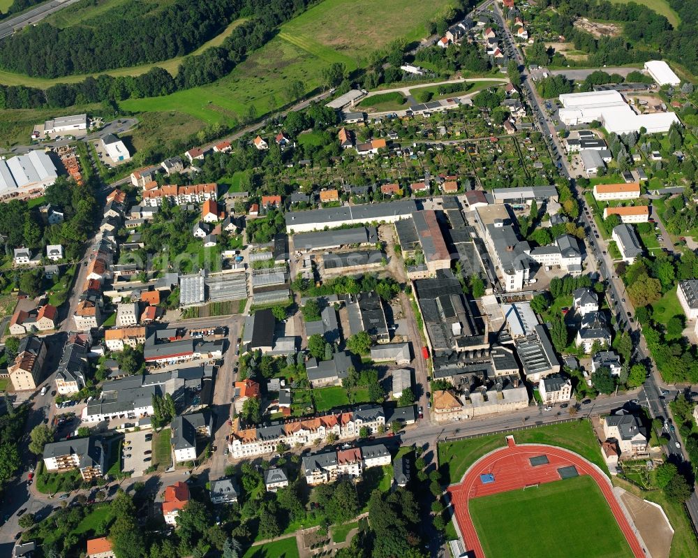 Aerial image Lützelhöhe - Residential area construction site of a mixed development with multi-family houses and single-family houses- New building at the in Lützelhöhe in the state Saxony, Germany