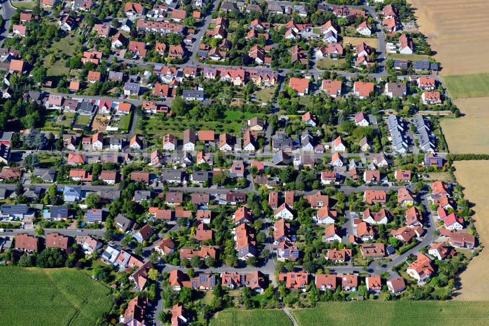 Aerial photograph Rottenbauer - Residential area construction site of a mixed development with multi-family houses and single-family houses- New building at the in Rottenbauer in the state Bavaria, Germany