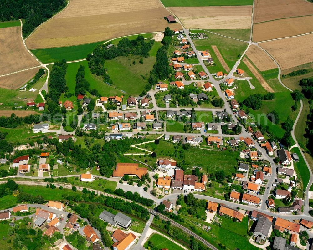 Aerial image Sigmaringen - Residential area construction site of a mixed development with multi-family houses and single-family houses- New building at the in Sigmaringen in the state Baden-Wuerttemberg, Germany