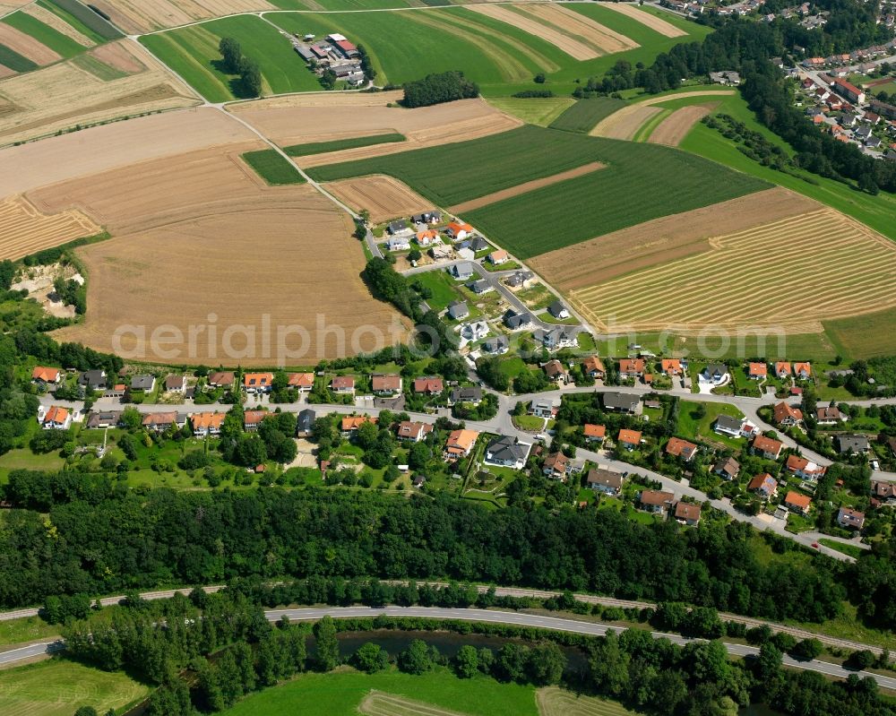 Sigmaringendorf from above - Residential area construction site of a mixed development with multi-family houses and single-family houses- New building at the in Sigmaringendorf in the state Baden-Wuerttemberg, Germany