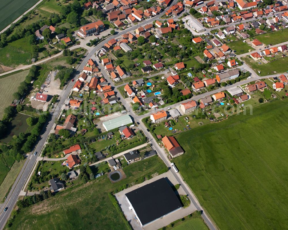 Aerial image Silstedt - Residential area construction site of a mixed development with multi-family houses and single-family houses- New building at the in Silstedt in the state Saxony-Anhalt, Germany