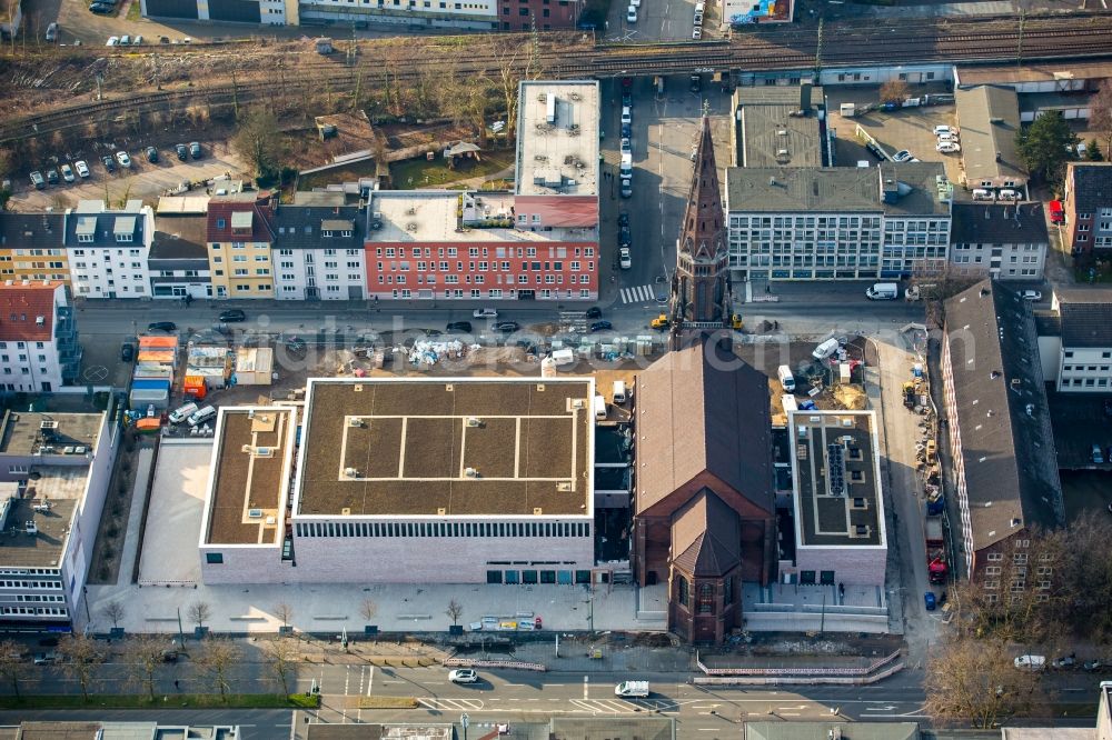 Bochum from the bird's eye view: Music Center of the Bochum Symphony Foundation at the St.Marienkirche in Bochum in North Rhine-Westphalia