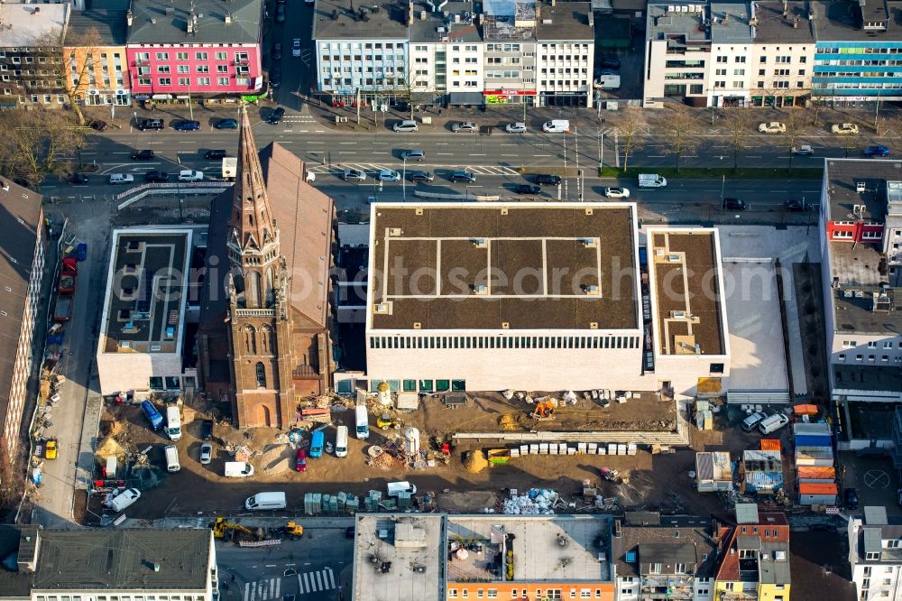 Aerial photograph Bochum - Music Center of the Bochum Symphony Foundation at the St.Marienkirche in Bochum in North Rhine-Westphalia