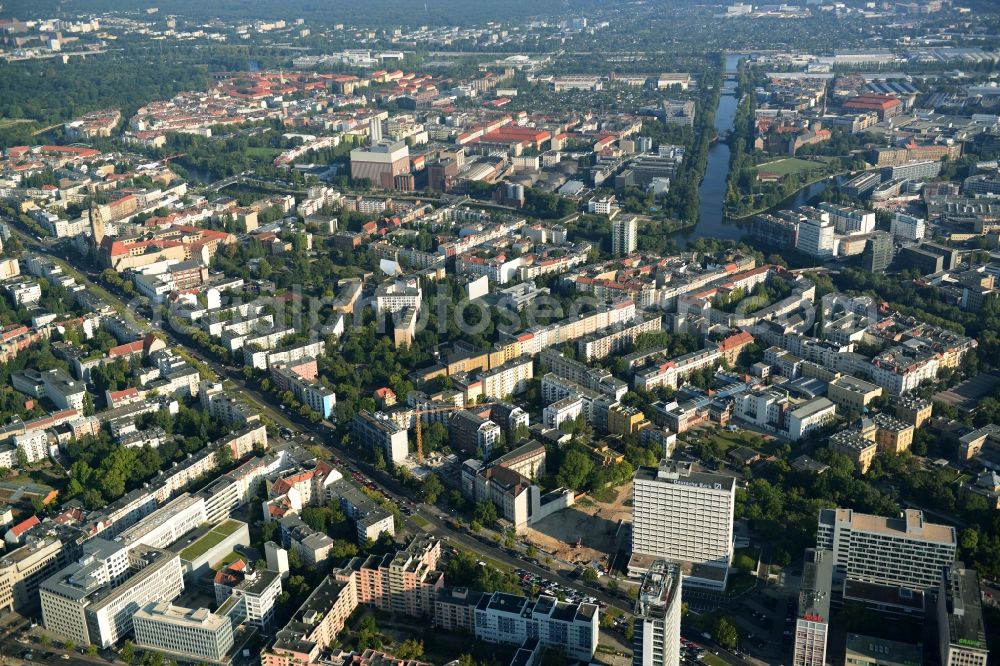 Aerial photograph Berlin - Site clearance for construction German Bank Campus in the Charlottenburg district of Berlin