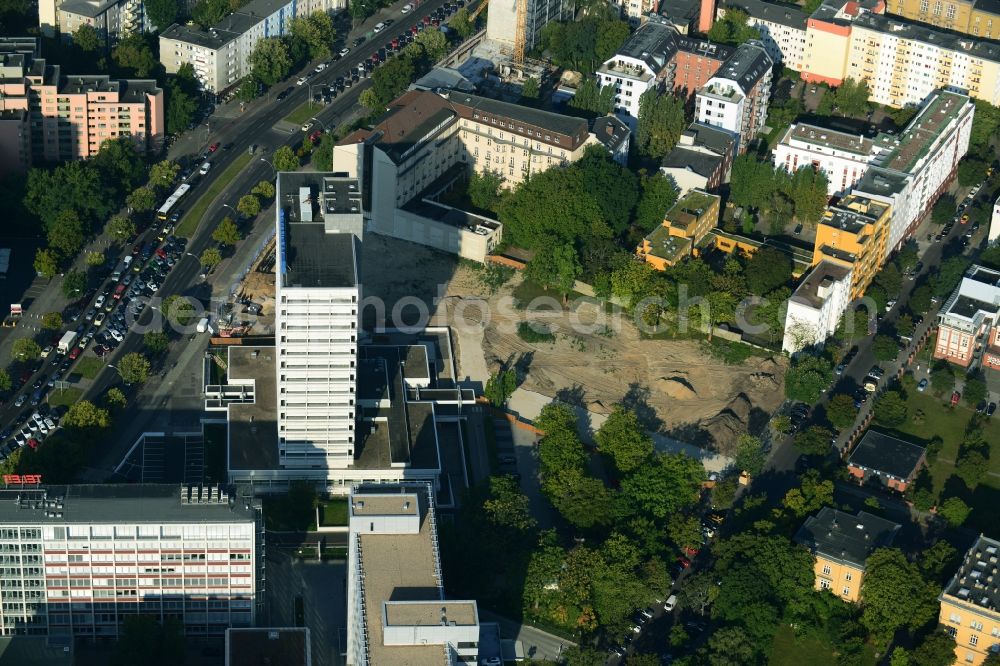 Berlin from the bird's eye view: Site clearance for construction German Bank Campus in the Charlottenburg district of Berlin