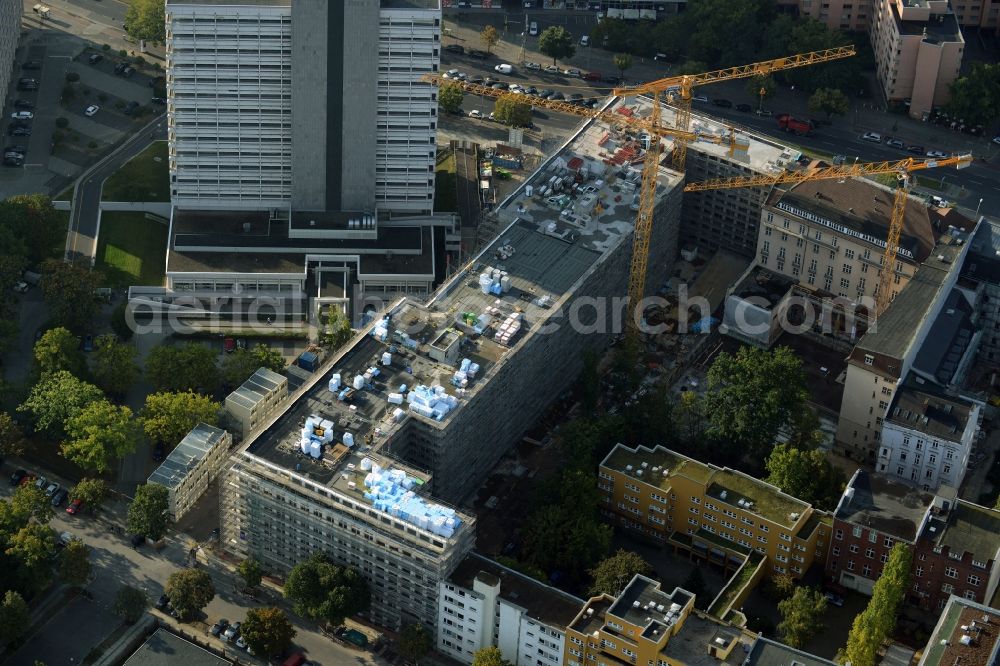 Aerial image Berlin - Site clearance for construction German Bank Campus in the Charlottenburg district of Berlin