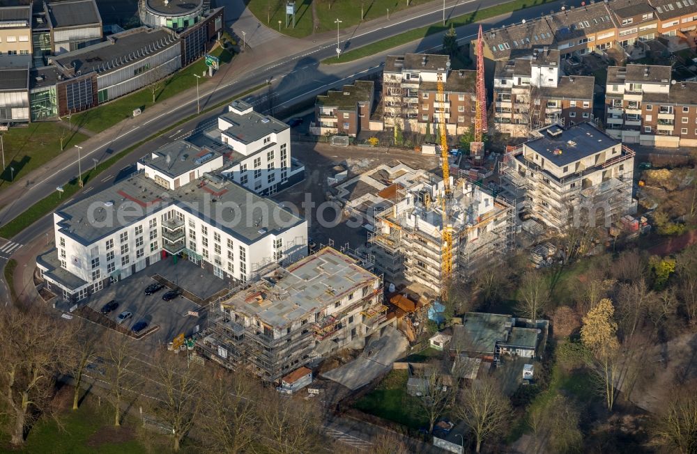 Aerial photograph Herne - Construction site of the new buildings of the retirement home Westring - Forellstrasse in Herne in the state North Rhine-Westphalia