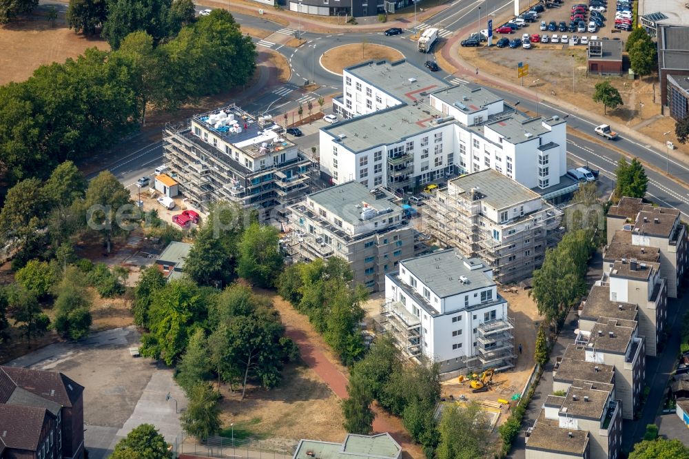 Aerial photograph Herne - Construction site of the new buildings of the retirement home Westring - Forellstrasse in Herne in the state North Rhine-Westphalia